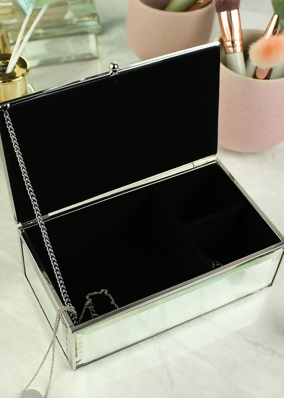 Personalised Memento Company Botanical Mirrored Jewellery Box