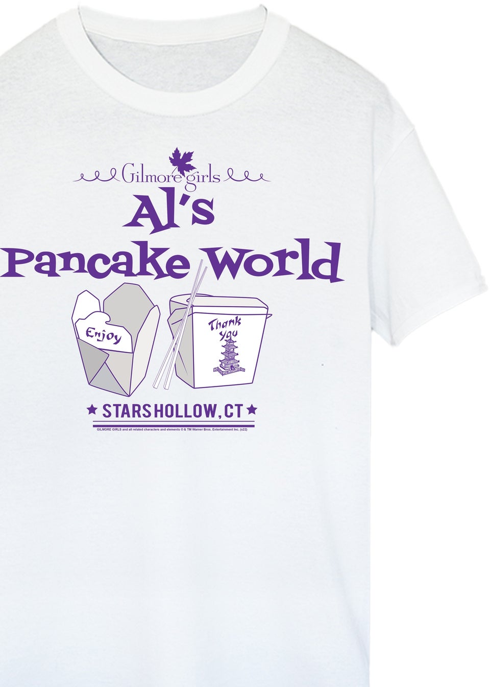 Gilmore Girls Al's Pancake World White Boyfriend Fit T-Shirt