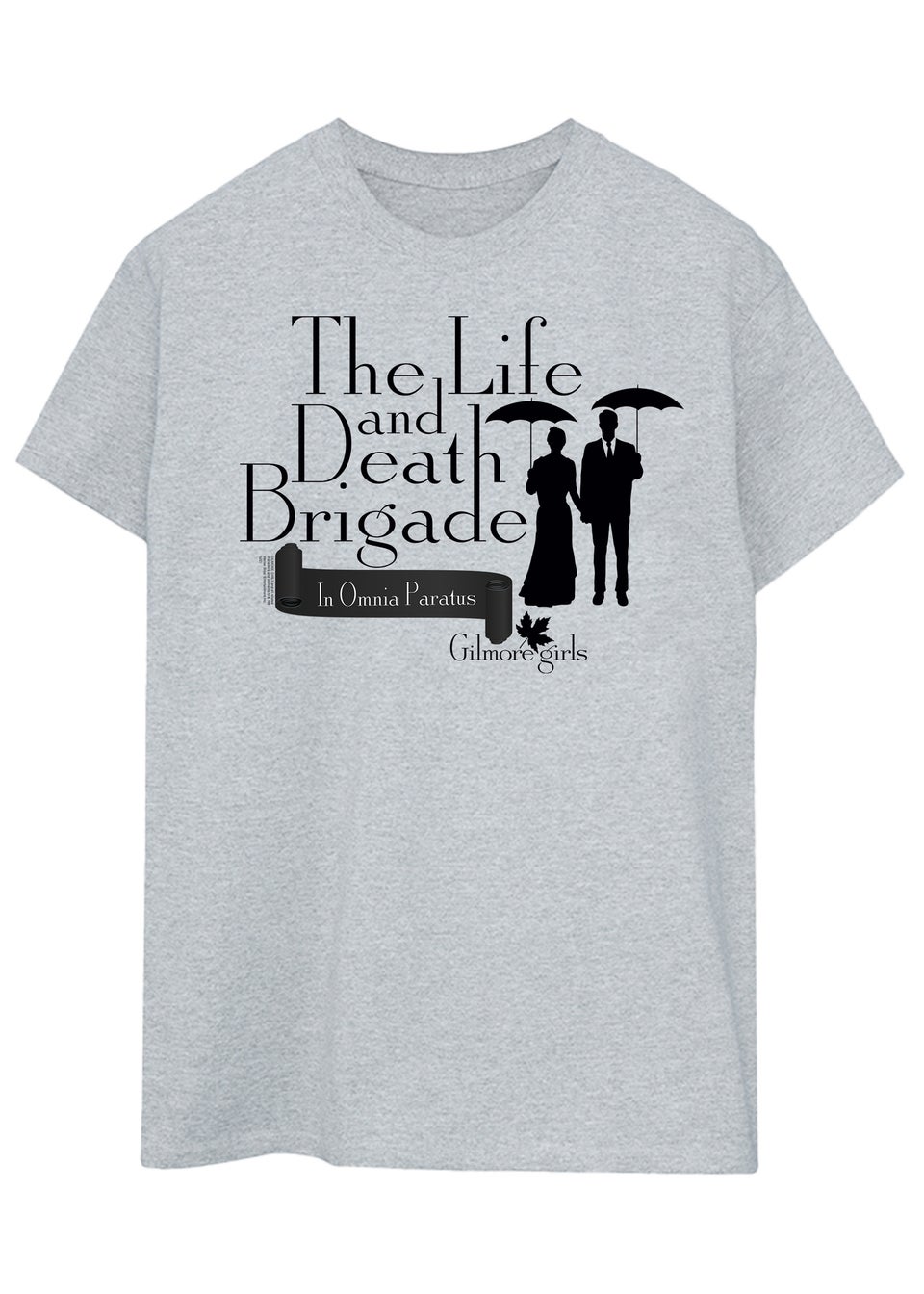 Gilmore Girls Life & Death Brigade Heather Grey Boyfriend Fit T-Shirt