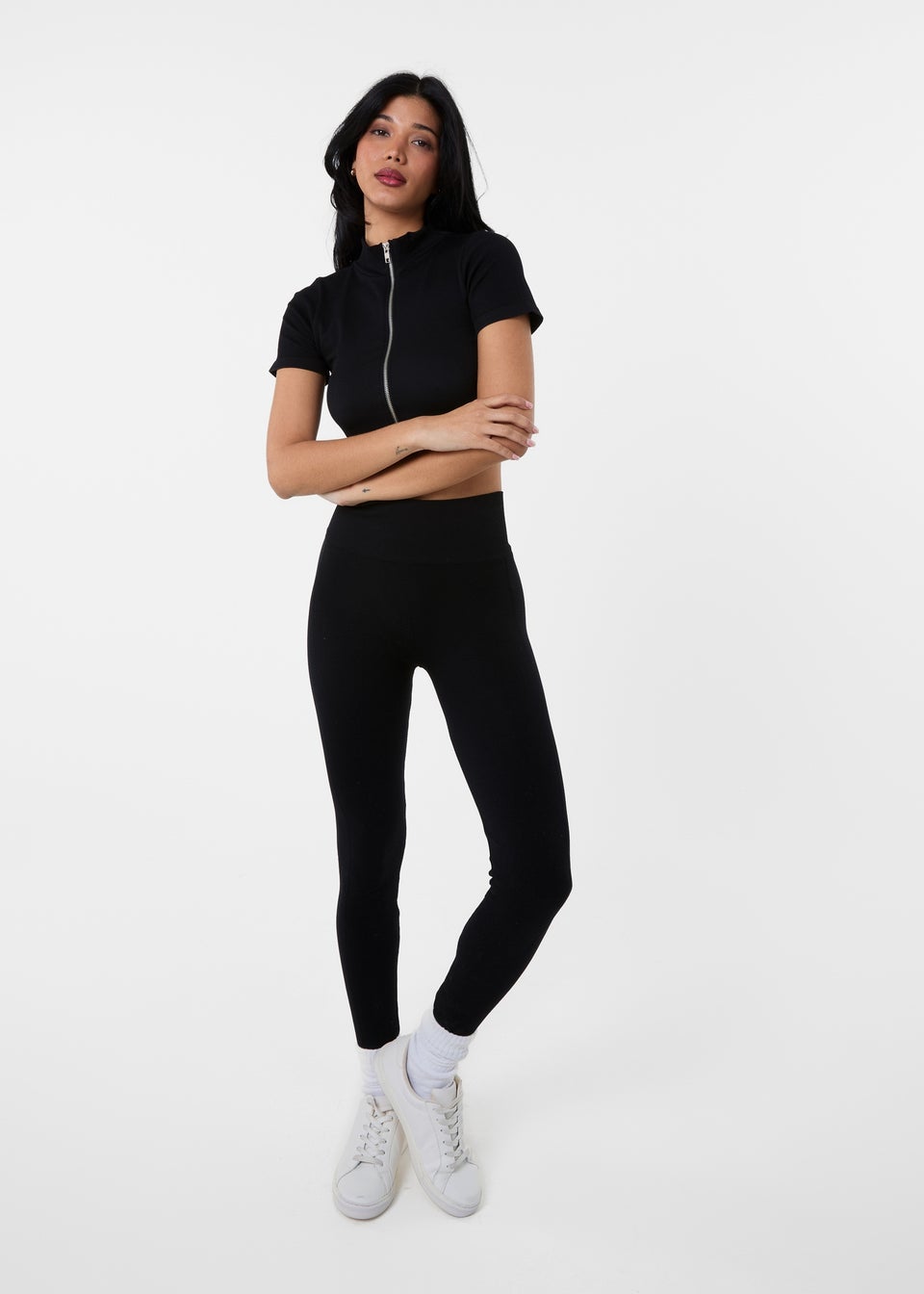 Pink Vanilla Black Active Rib Leggings