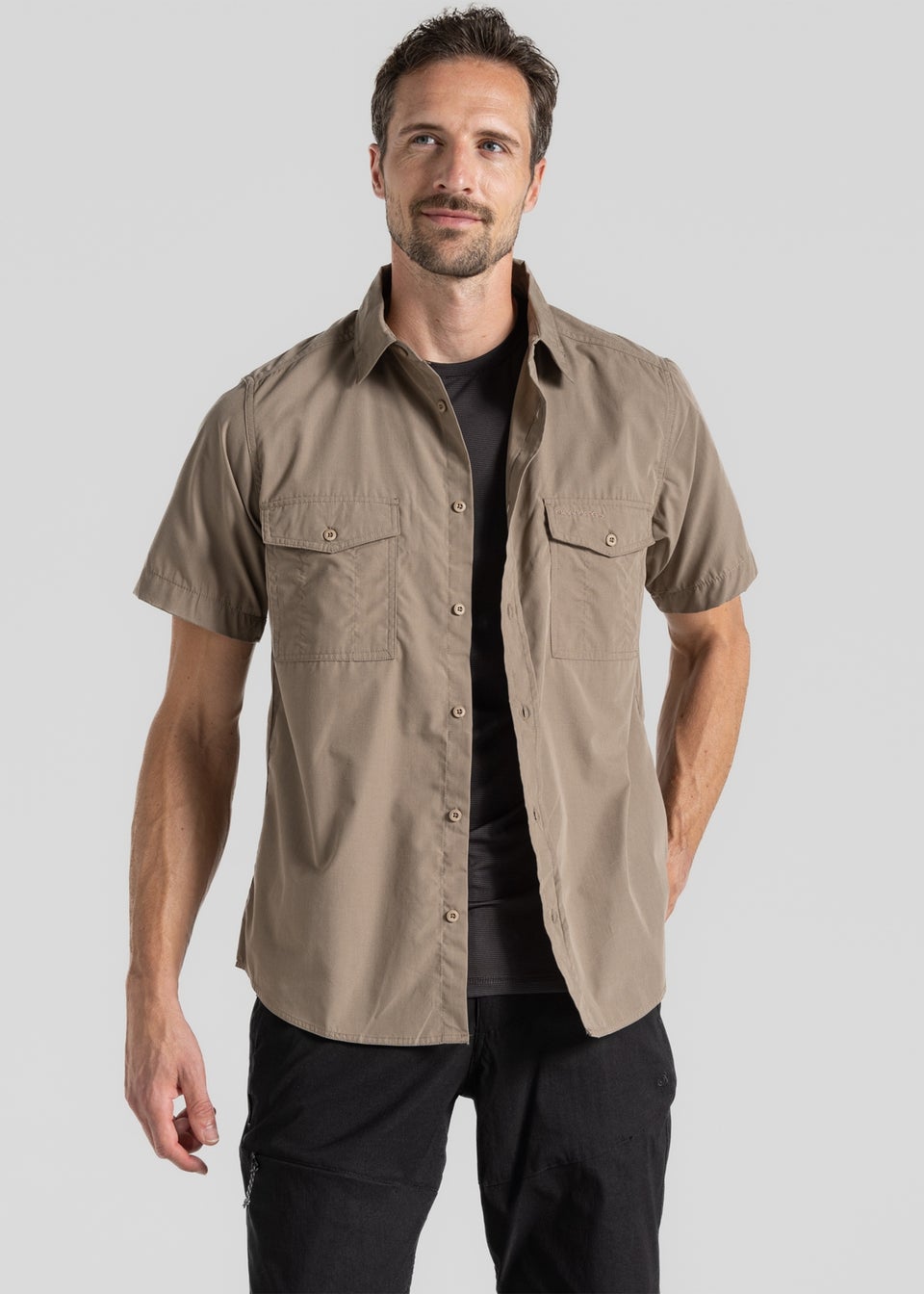 Craghoppers Beige Kiwi Short Sleeve Shirt