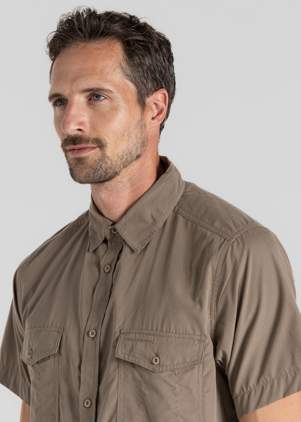 Craghoppers Beige Kiwi Short Sleeve Shirt