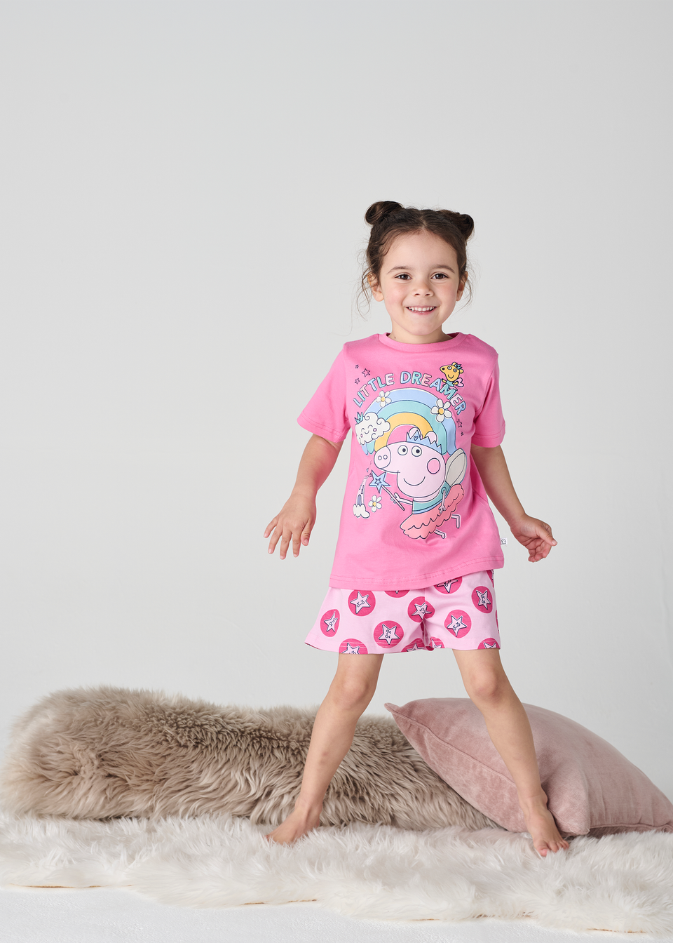 Brand Threads Peppa Pig Pink Short Pyjama Set (12 Months - 5 Years)