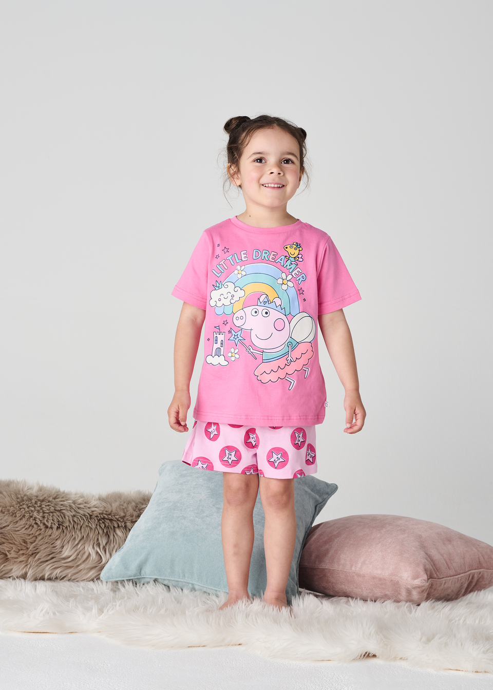 Brand Threads Peppa Pig Pink Short Pyjama Set (12 Months - 5 Years)