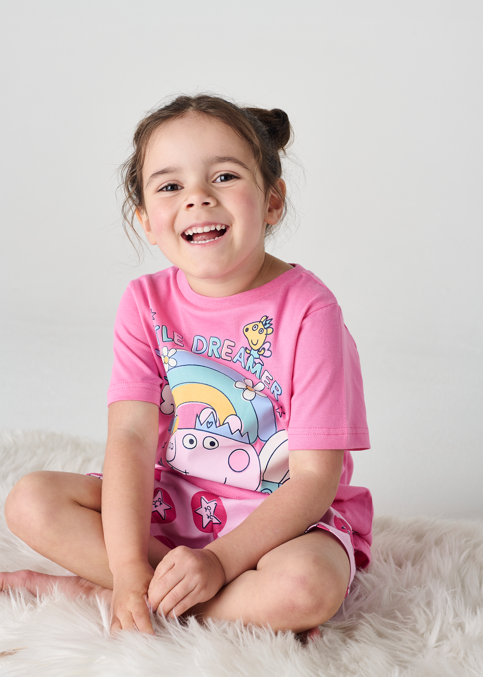 Brand Threads Peppa Pig Pink Short Pyjama Set (12 Months - 5 Years)