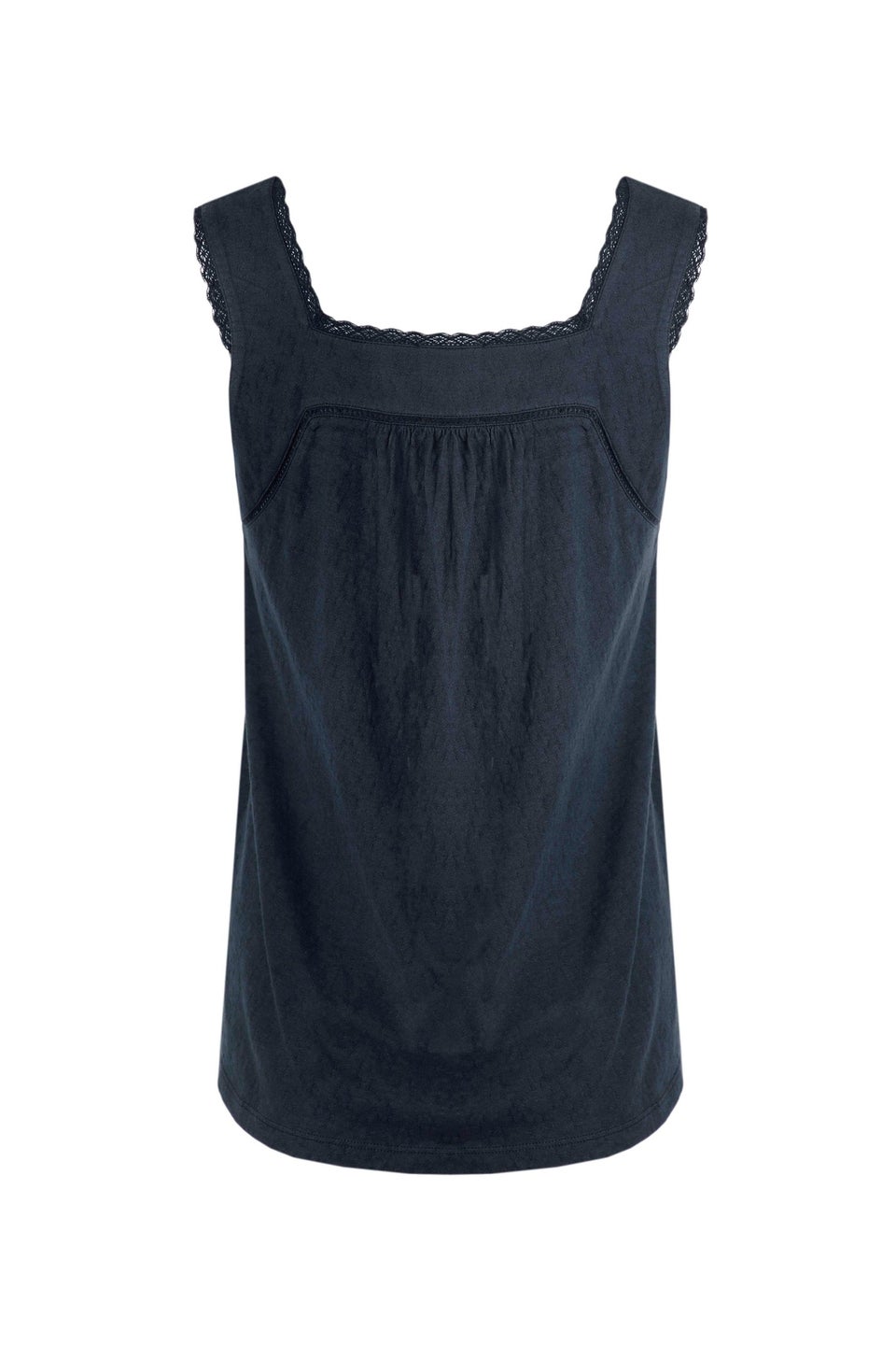 Weird Fish Navy Chelle Jersey Square Neck Vest