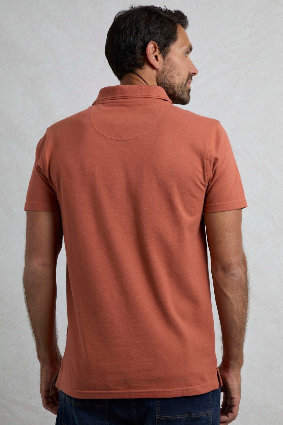 Weird Fish Burnt Orange Miles Pique Polo
