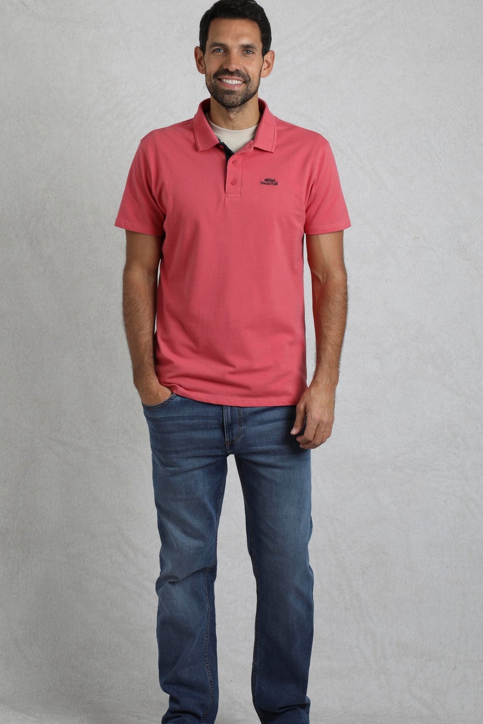 Weird Fish Candy Pink Miles Pique Polo
