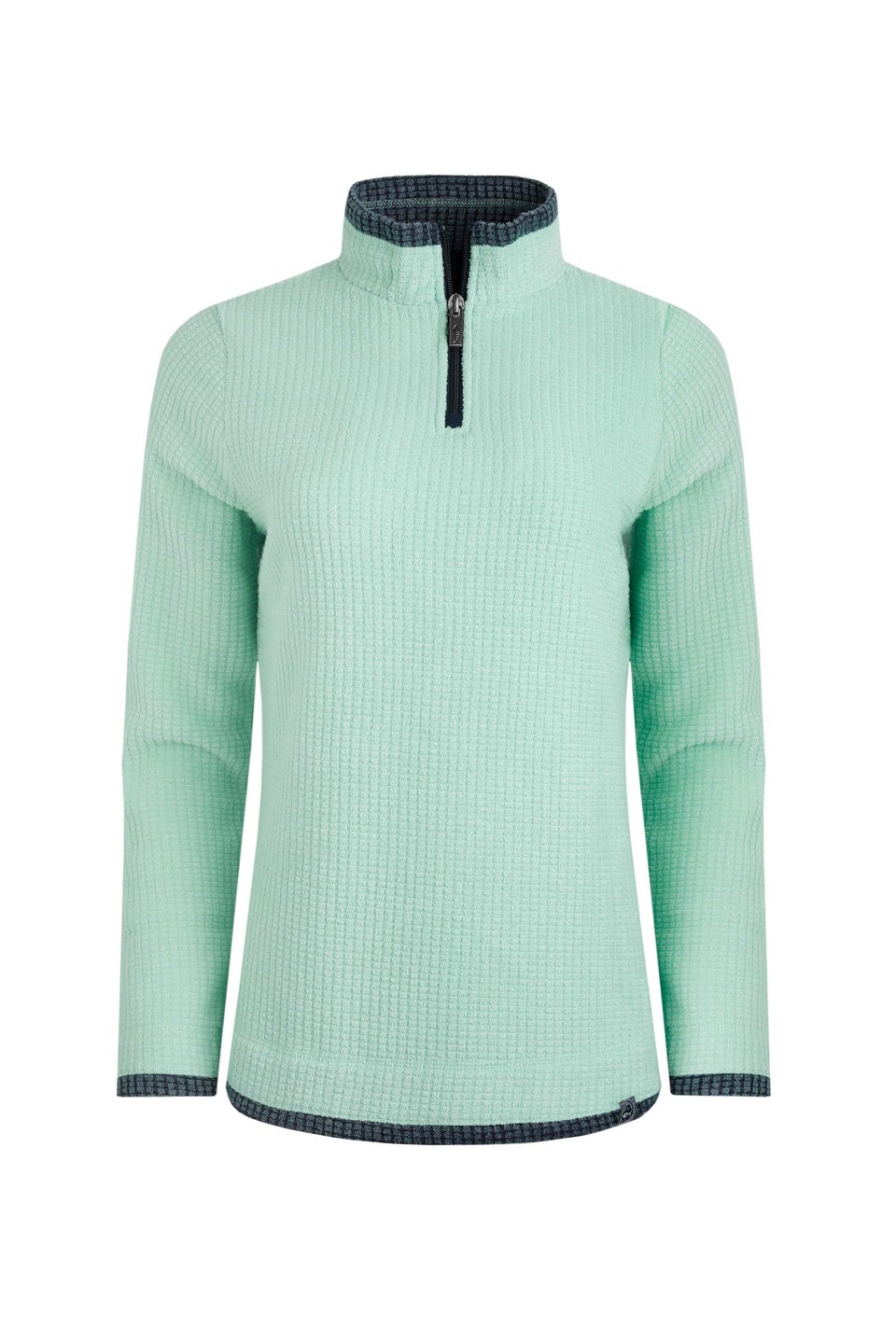 Weird Fish Aqua Beye 1/4 Zip Grid Fleece