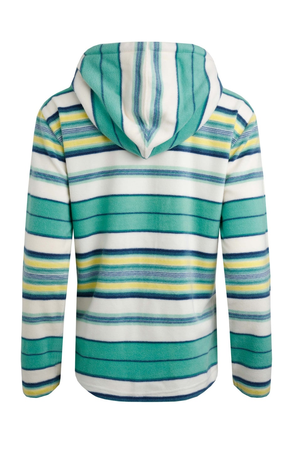 Weird Fish Aqua Lana 1/4 Zip Stripe Microfleece Hoodie
