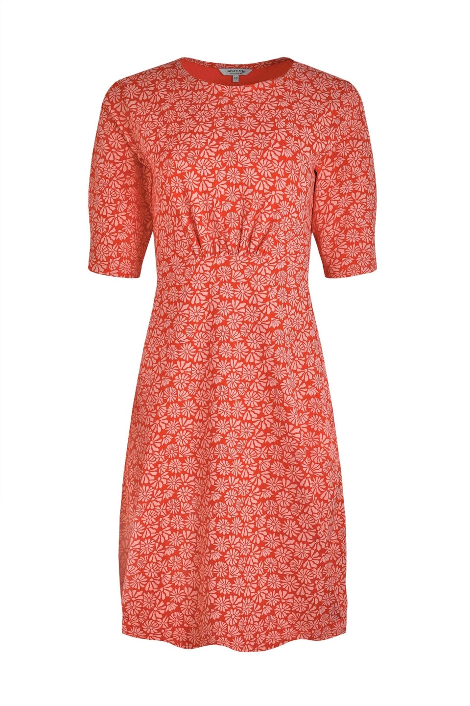 Weird Fish Red Cassandra Jersey Swing Dress
