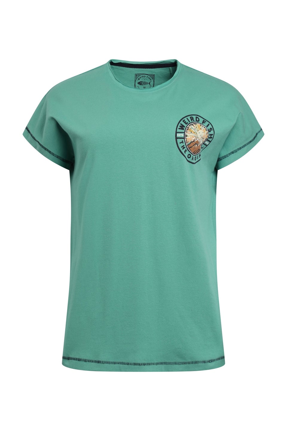 Weird Fish Blue Sunset Summit Back Print Graphic T-Shirt