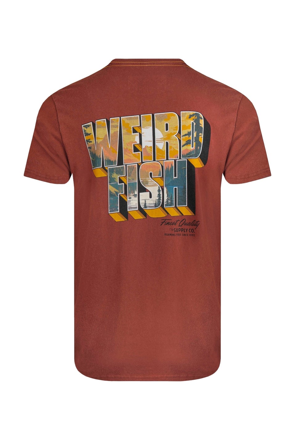 Weird Fish Burnt Orange Wild Life Back Print Graphic T-Shirt