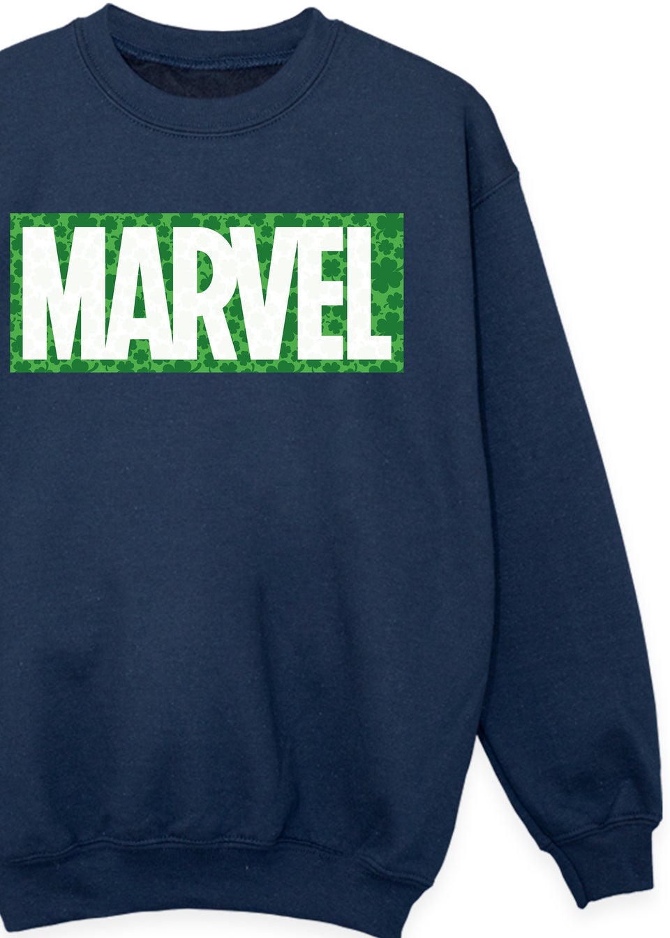 Marvel St Patrick's Day Logo Boys Navy Sweatshirt