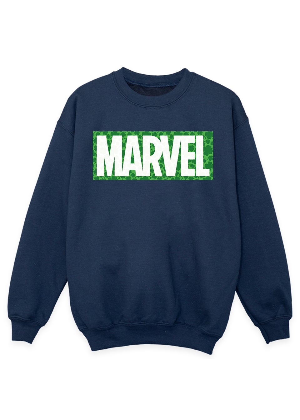 Marvel St Patrick's Day Logo Boys Navy Sweatshirt