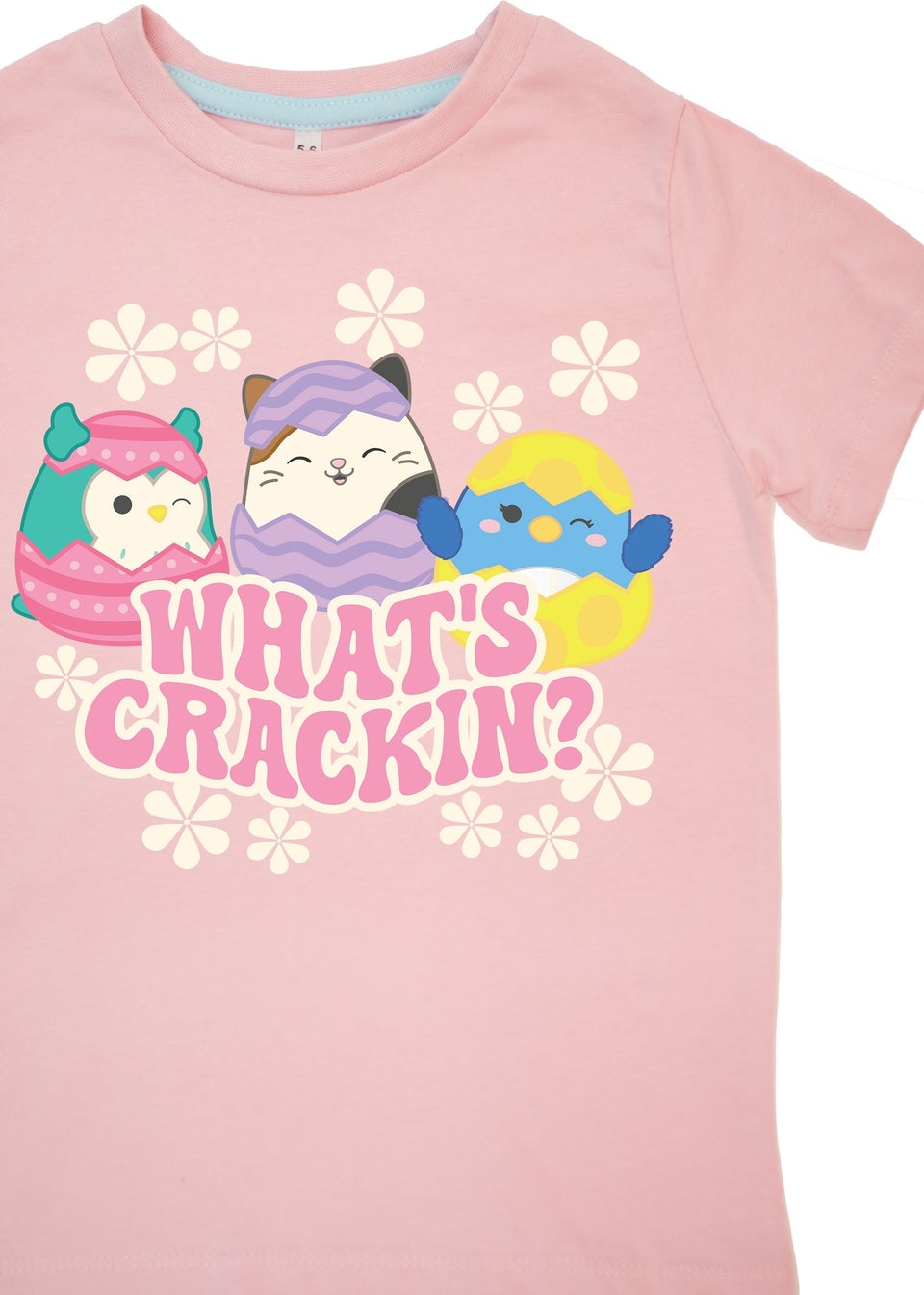 Squishmallows What's Crackin Girls Pink/Hearts Pyjamas (5-8 Years)