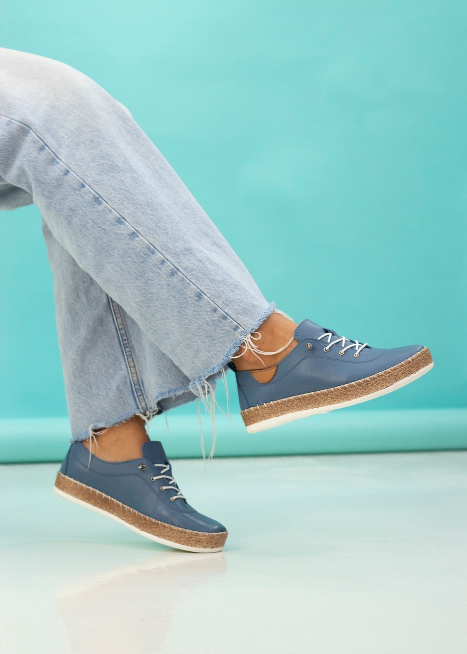Lunar Denim Blue Evie Plimsoll