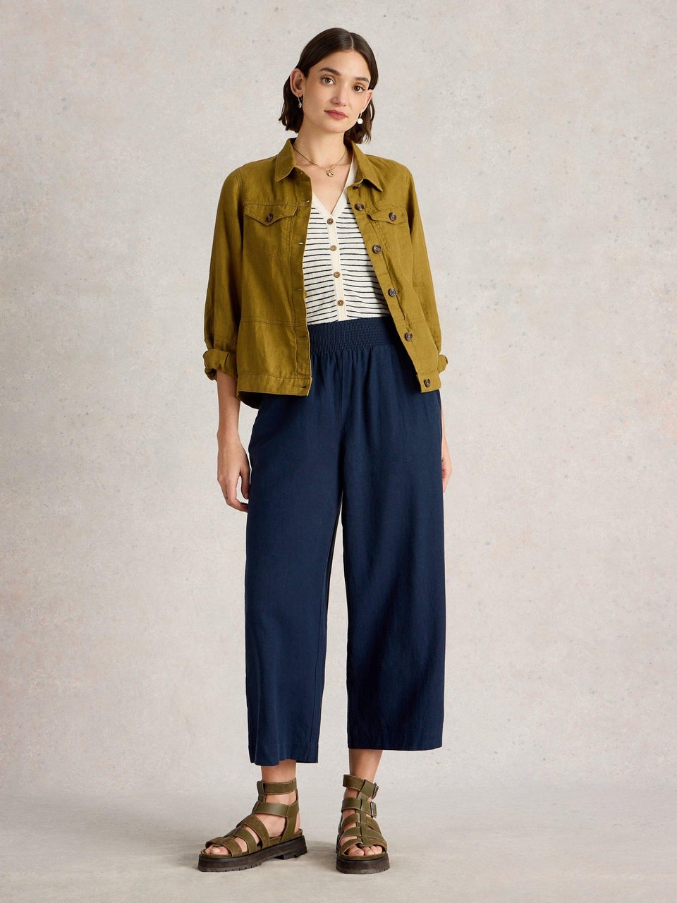 Culotte Shelly aus Leinenmischung