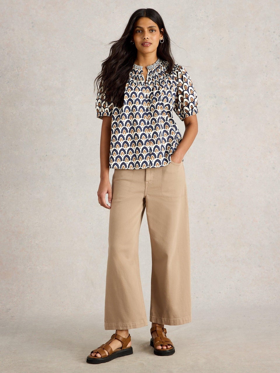 Top Ariel mit Print-Mix