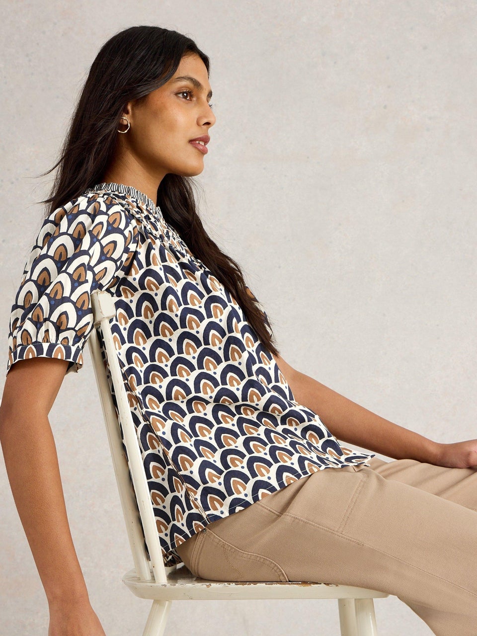 Top Ariel mit Print-Mix