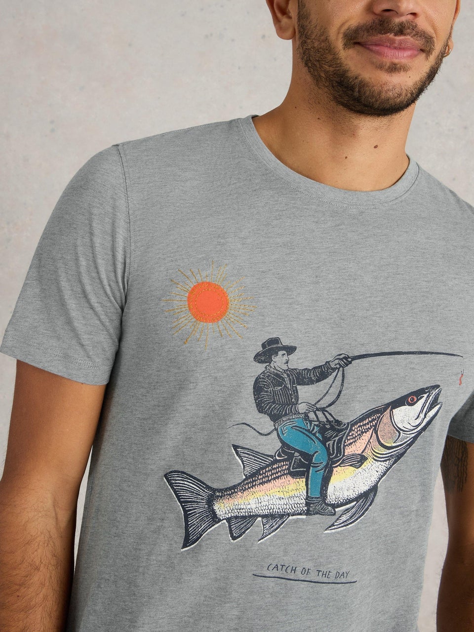 T-Shirt Abersoch mit Fisch-Motiv