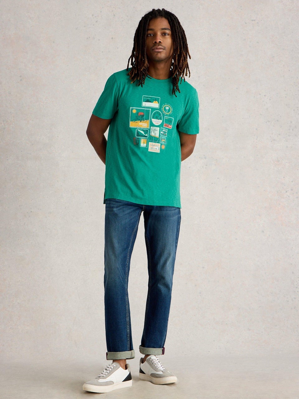 T-Shirt Abersoch mit Reisegrafiken