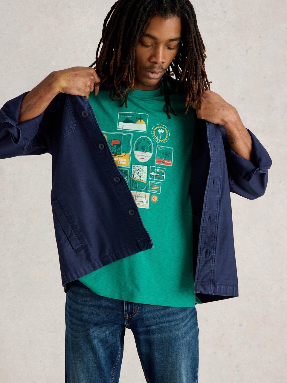 T-Shirt Abersoch mit Reisegrafiken
