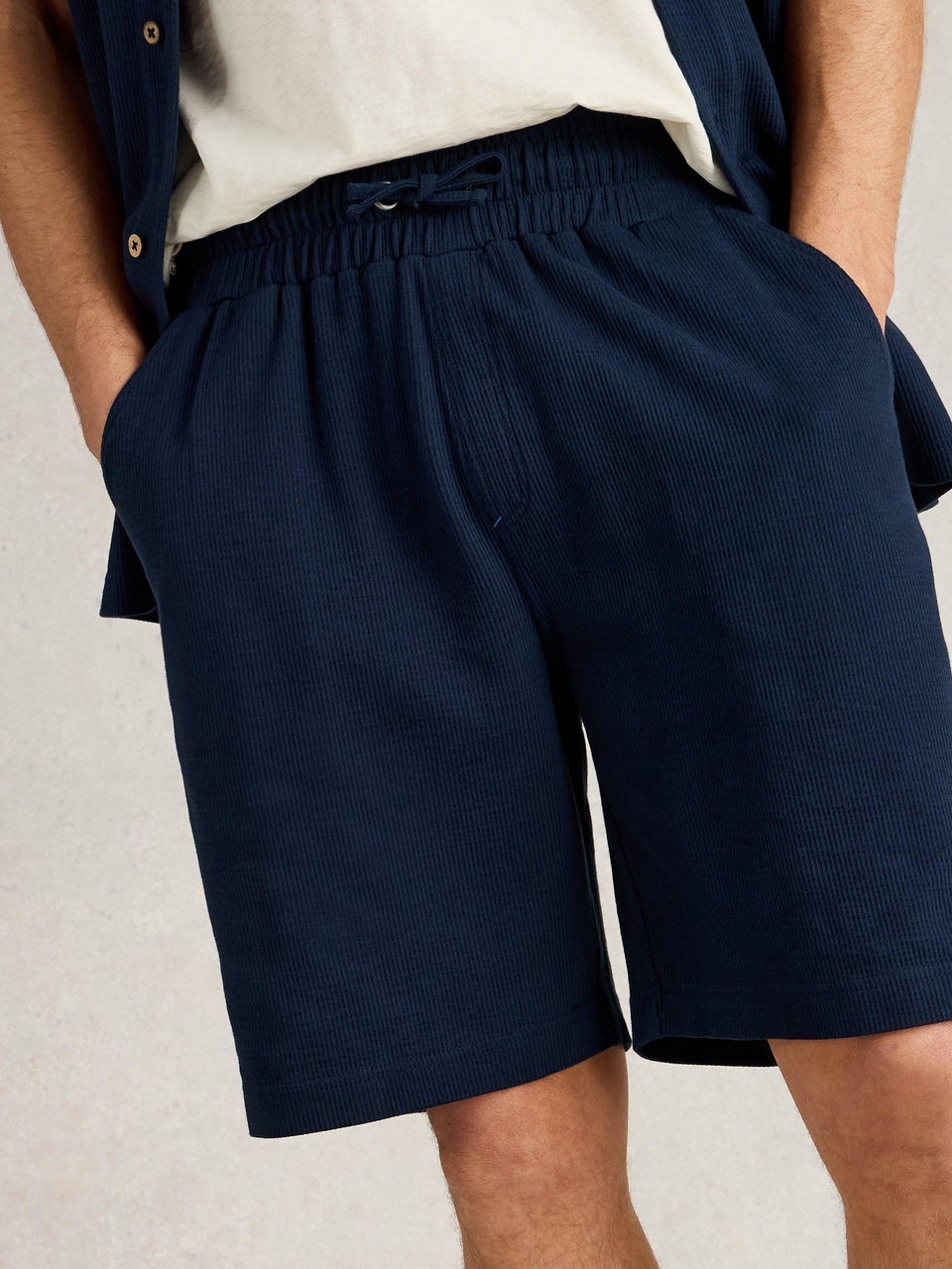 Gerippte Jerseyshorts
