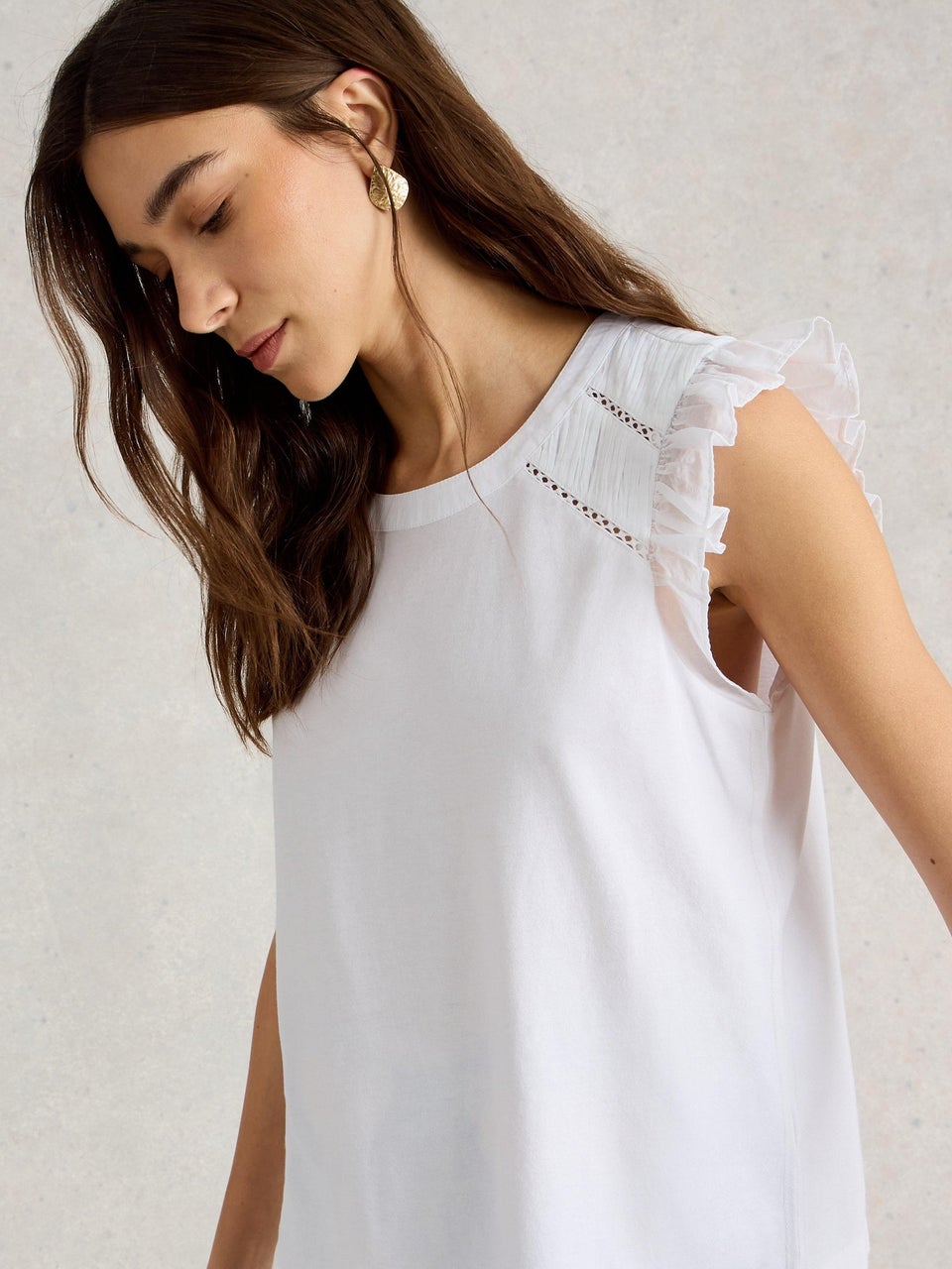 Top Paige aus Materialmix