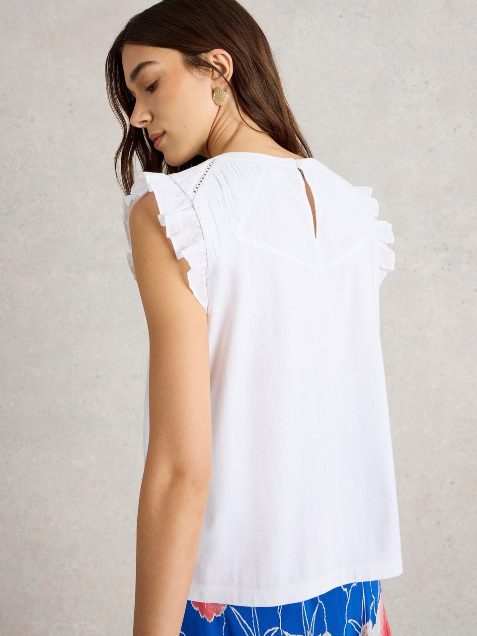 Top Paige aus Materialmix