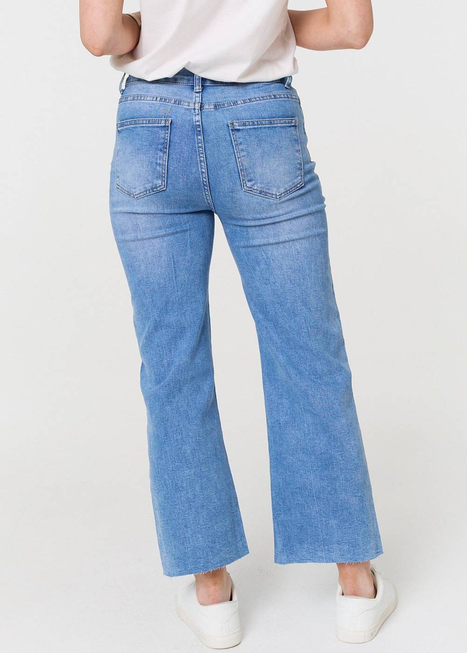 Izabel London Blue High Waist Straight Leg Denim Jeans