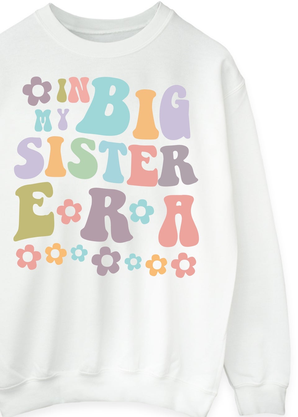 Brands In Big Sister Era Girls White Sweatshirt