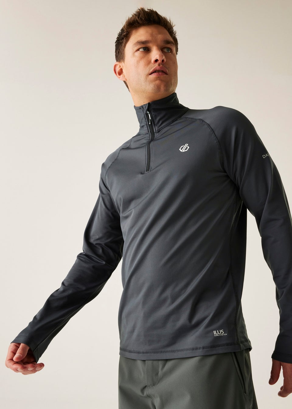 Dare2b Ebony Grey Men's Fuse Up II Core Stretch Midlayer