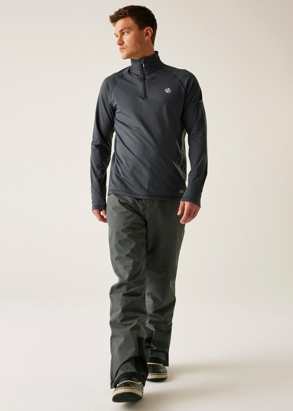 Dare2b Ebony Grey Men's Fuse Up II Core Stretch Midlayer
