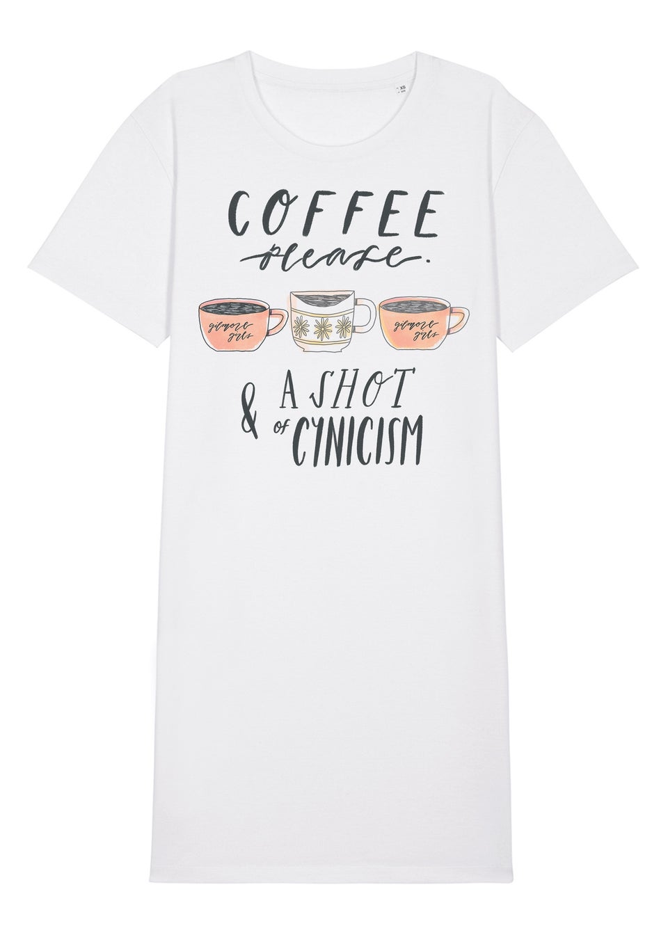 Gilmore Girls Coffee Please White Nightdress