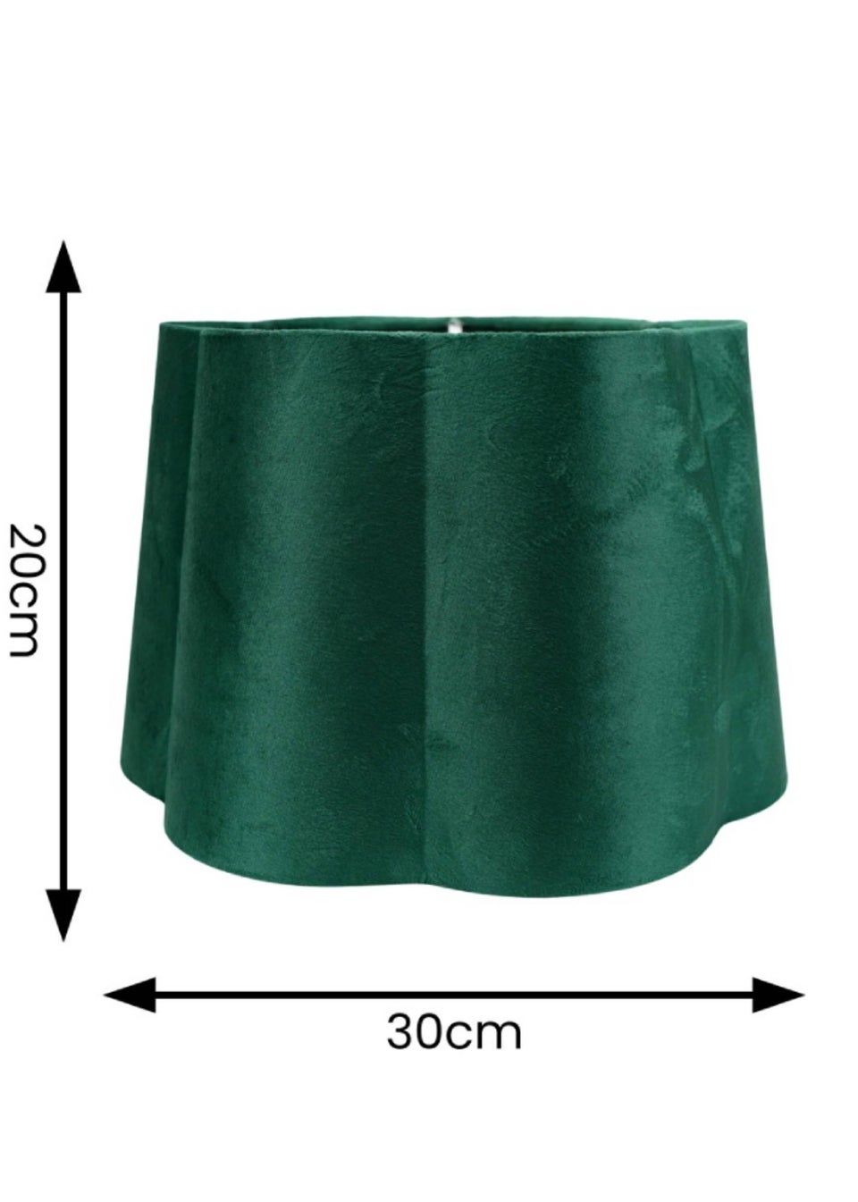 ValueLights Medium Amy Velvet Green Tapered Ceiling Pendant Shade