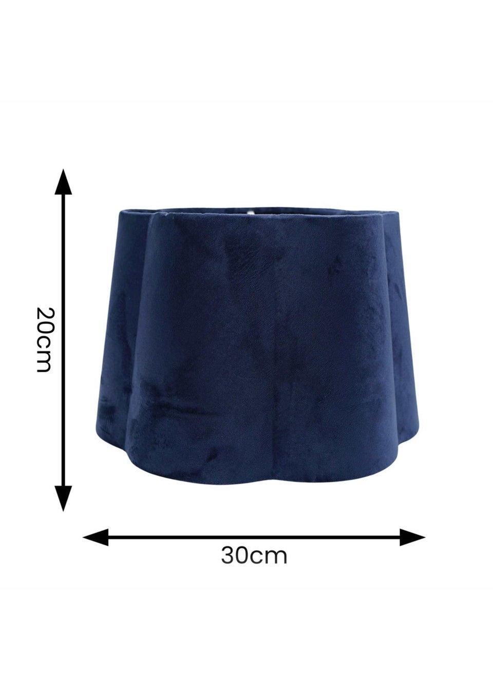 ValueLights Medium Amy Velvet Blue Tapered Ceiling Pendant Shade