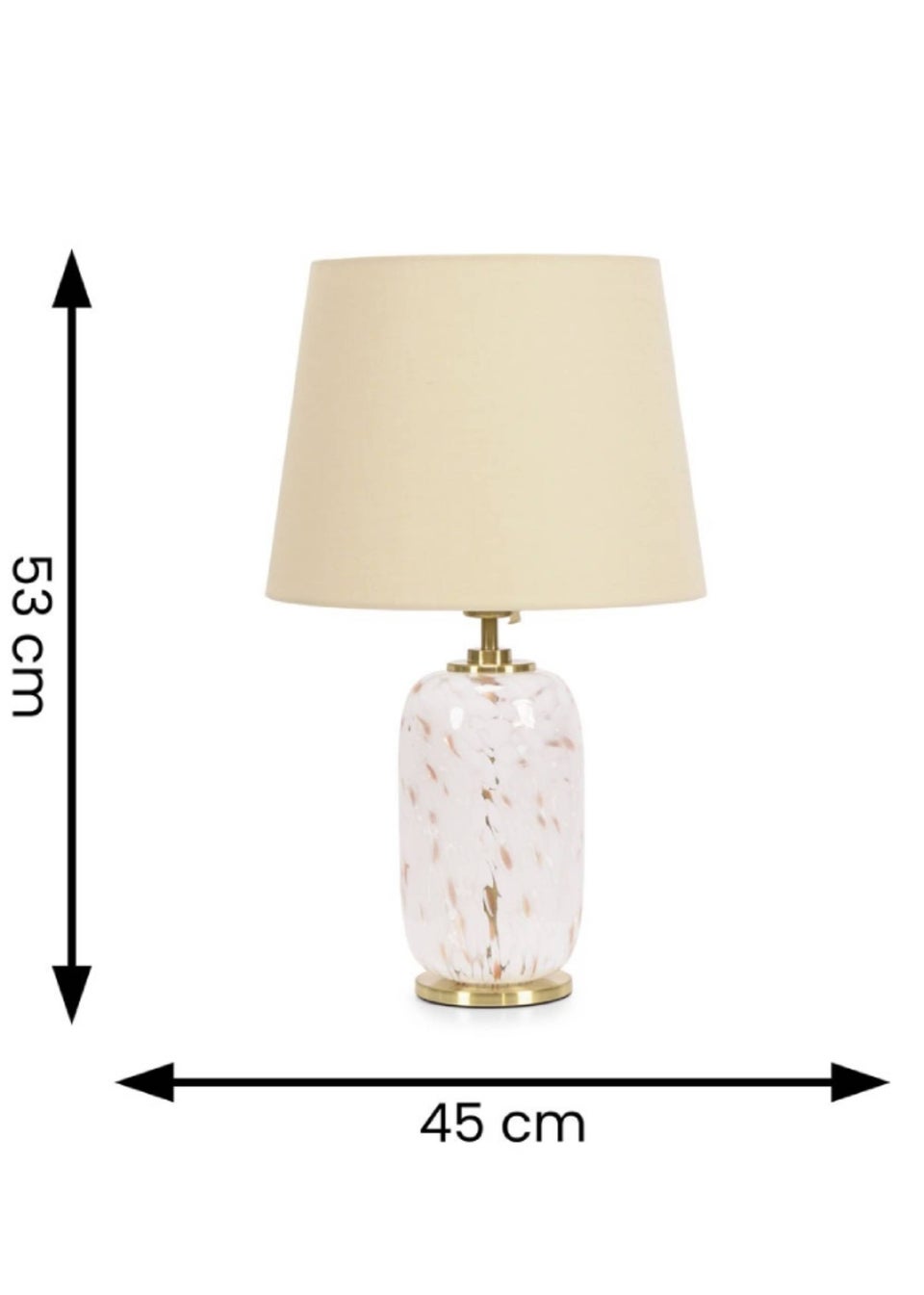 ValueLights India Painted White Table Lamp with Medium Tapered Shade