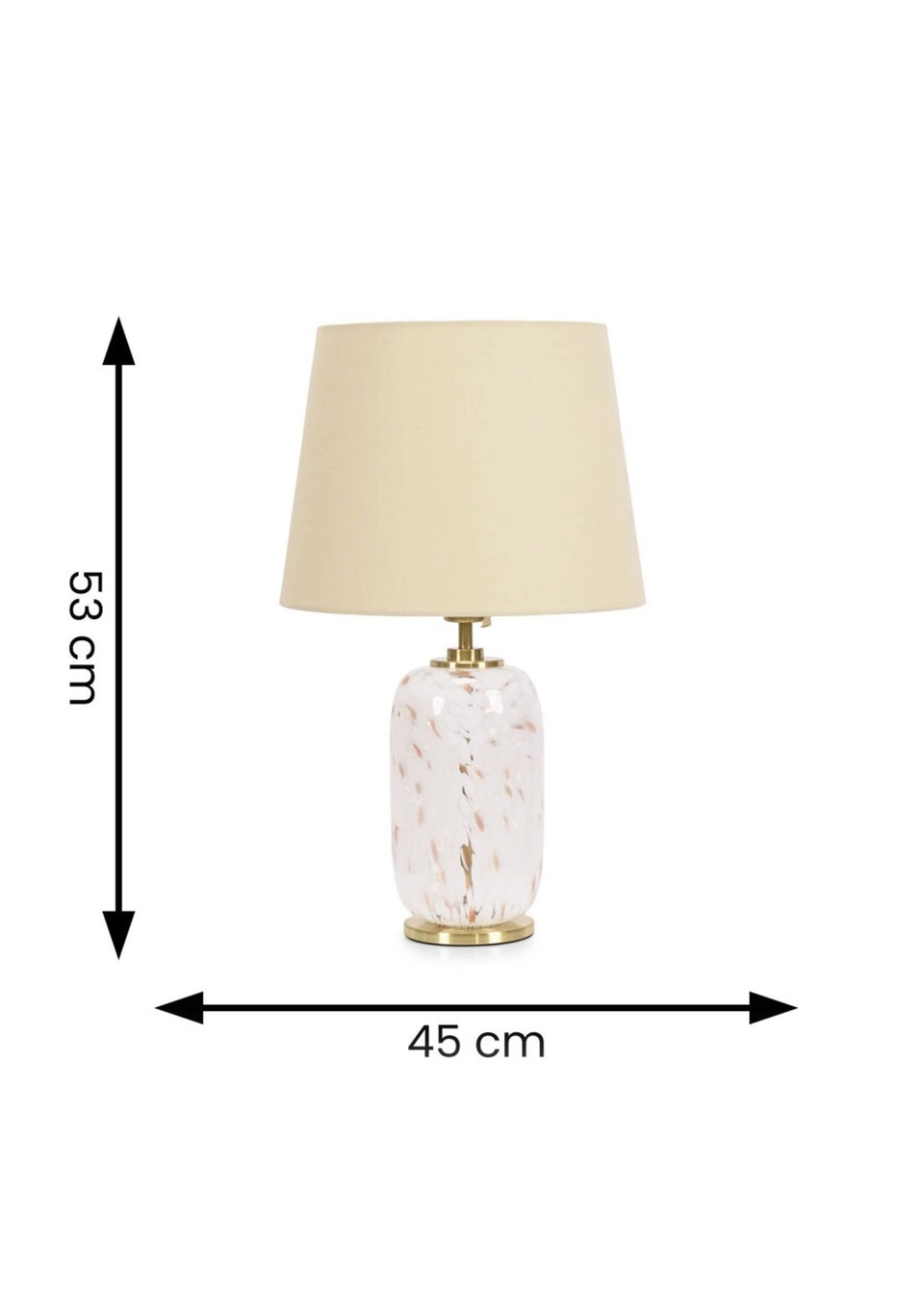 ValueLights India Painted White Table Lamp with Medium Tapered Shade