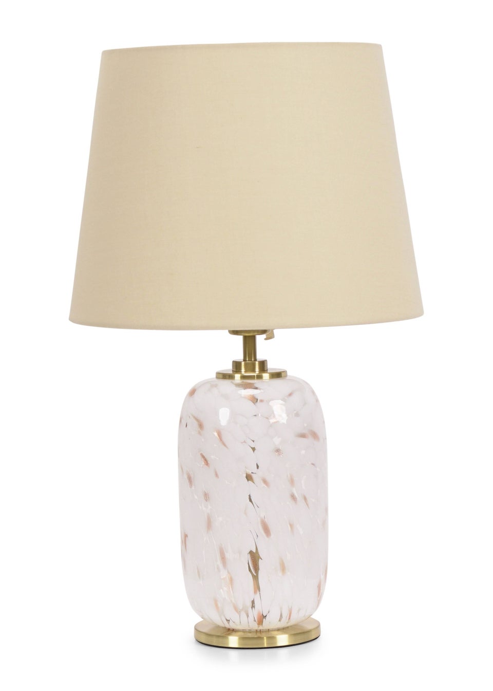 ValueLights India Painted White Table Lamp with Medium Tapered Shade