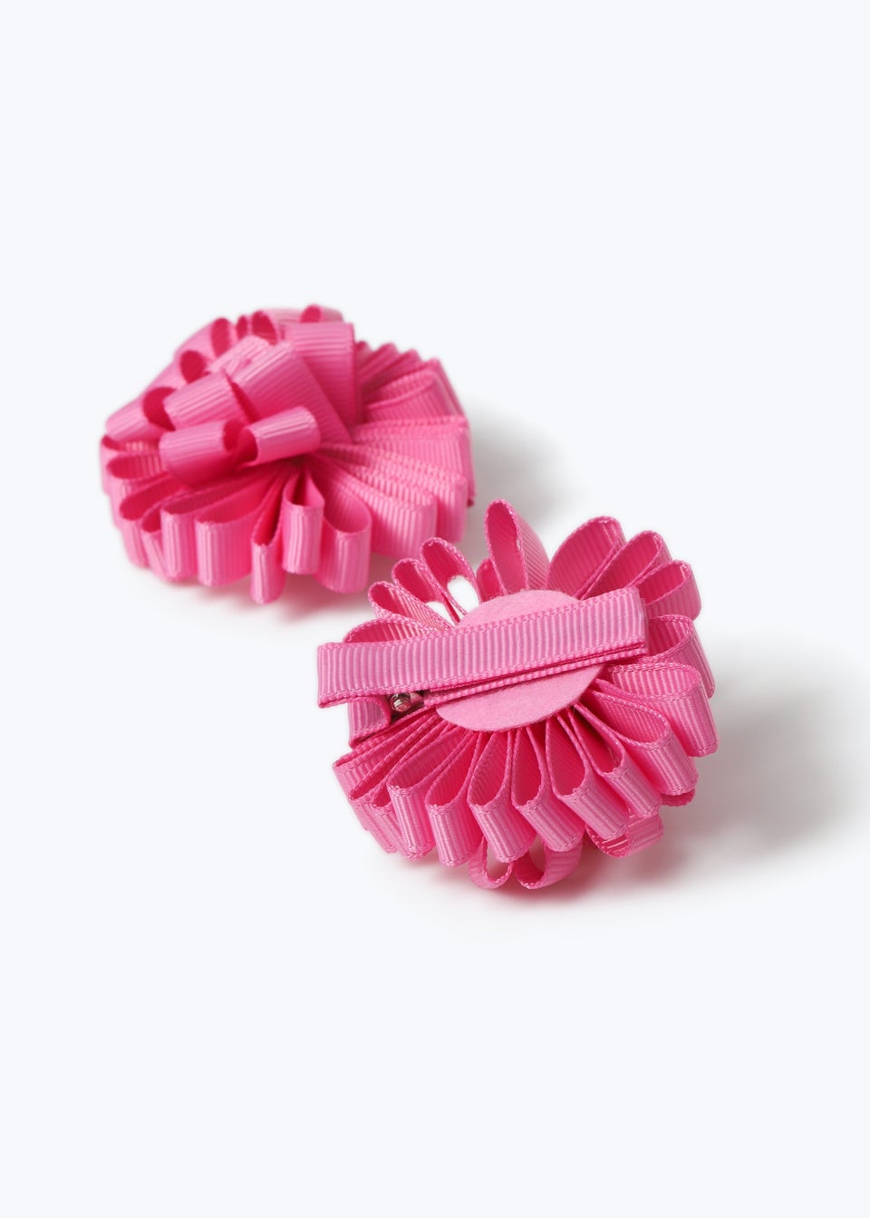 Muse Pink Ruffle Hair Clips