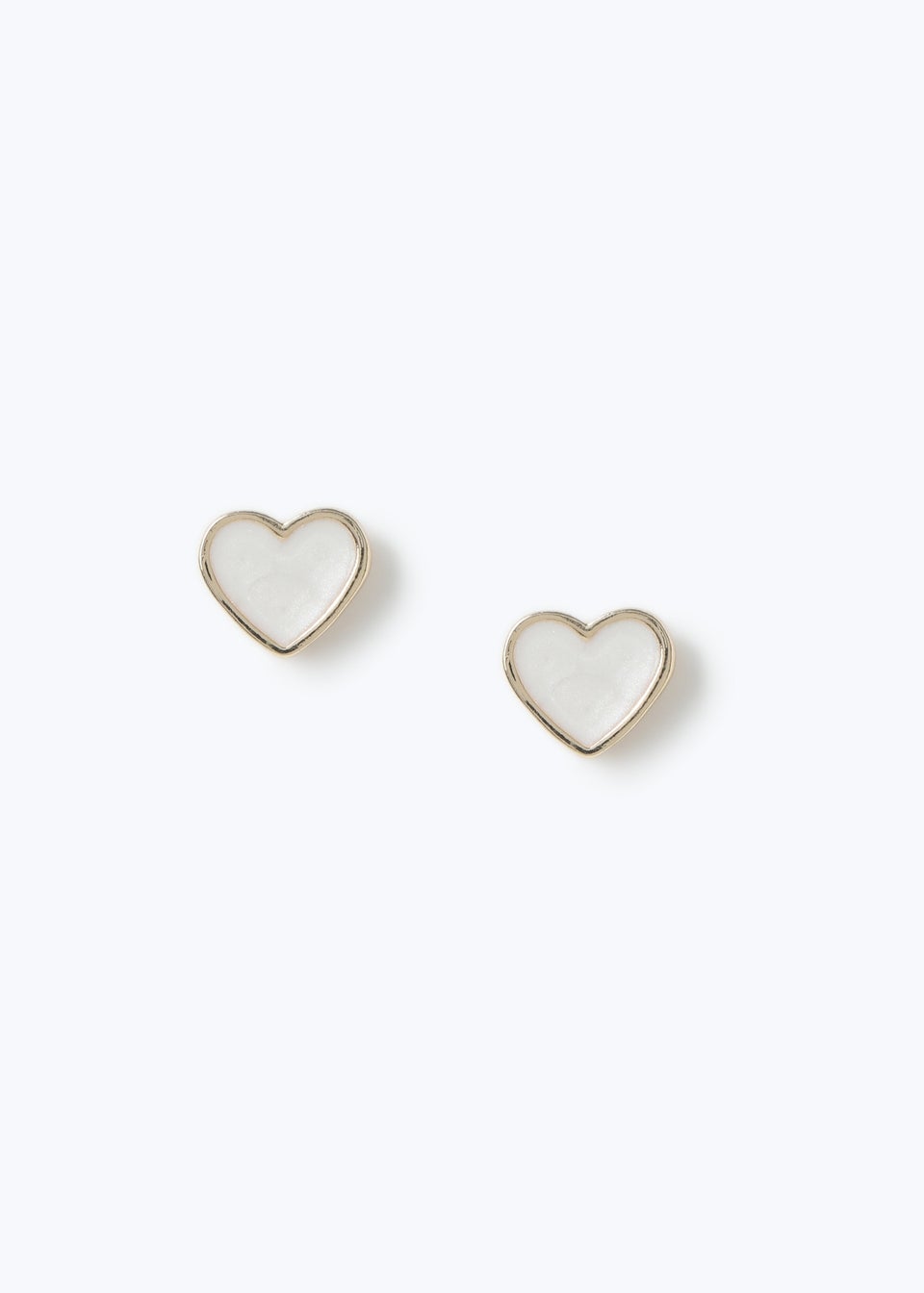 Muse White Heart Mini Me Earrings