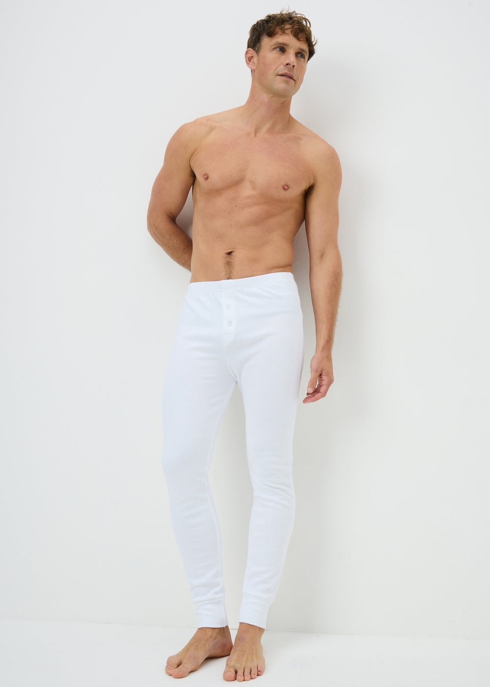 White Thermal Long John Bottoms Matalan