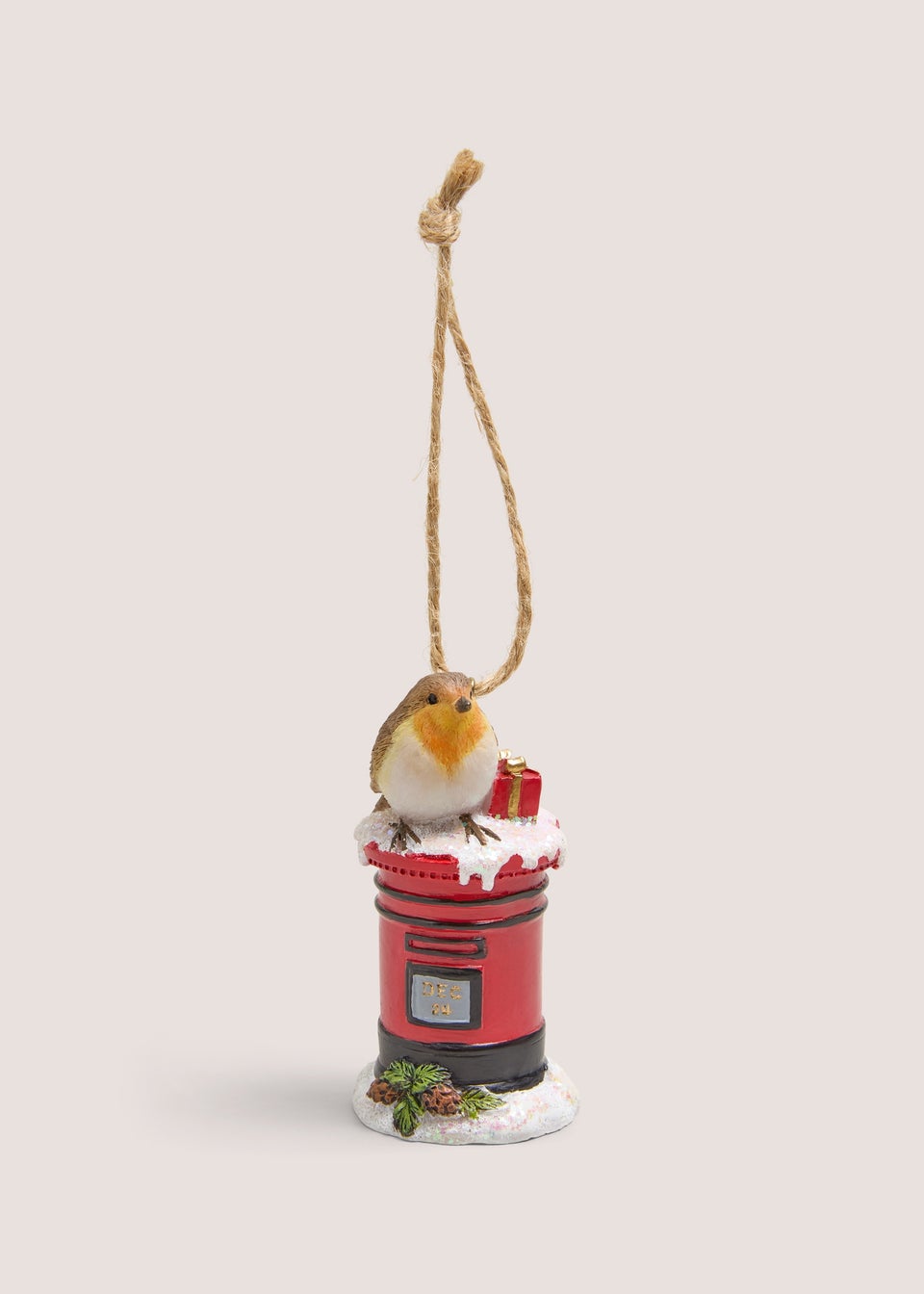 Robin Postbox Hanging Tree Decoration