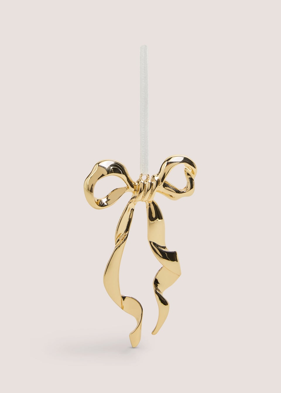 Gold Metal Bow Christmas Tree Decoration