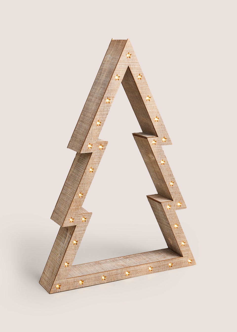 Light Up Wooden Christmas Tree