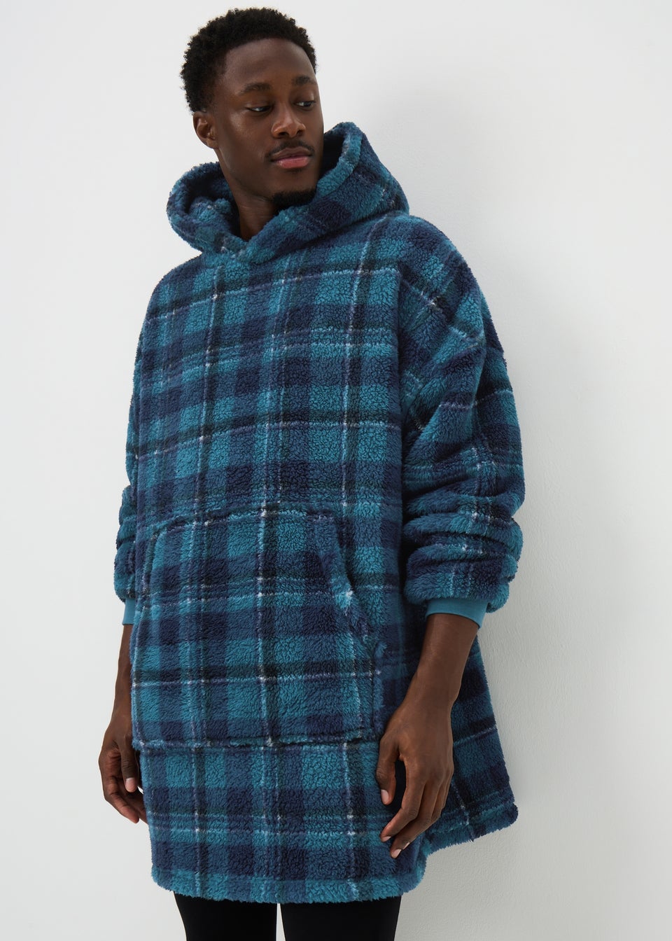 Blue Winter Check Snoodie