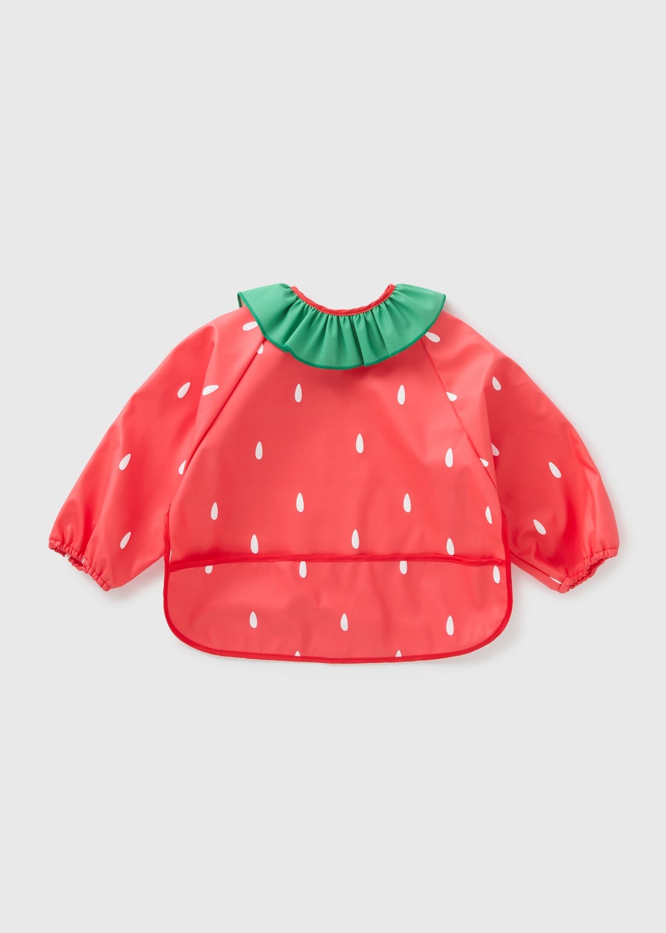 Baby Red Strawberry Coverall Bib