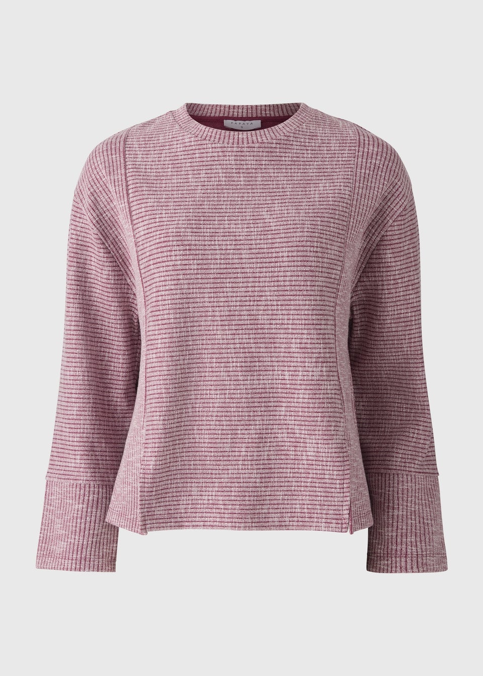 Burgundy Cutabout Textured Snit Jumper