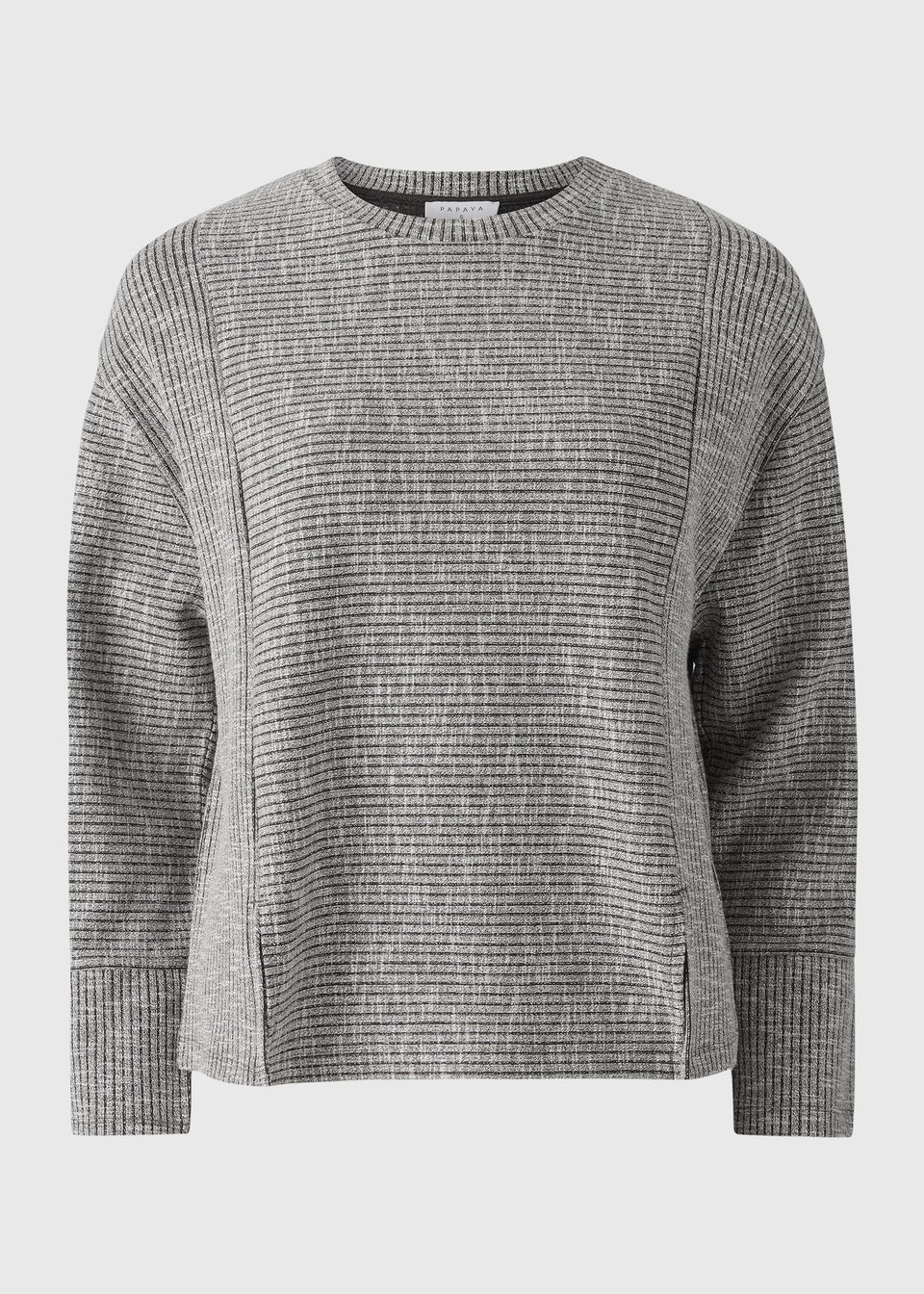 Grey Cutabout Textured Snit Jumper